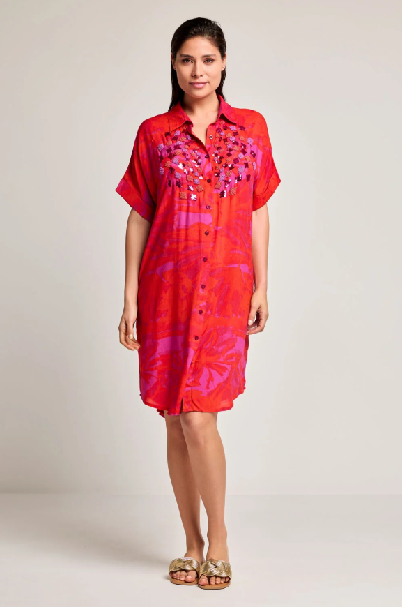 Vestido com Detalhes em Brilhante - DAVID MARE