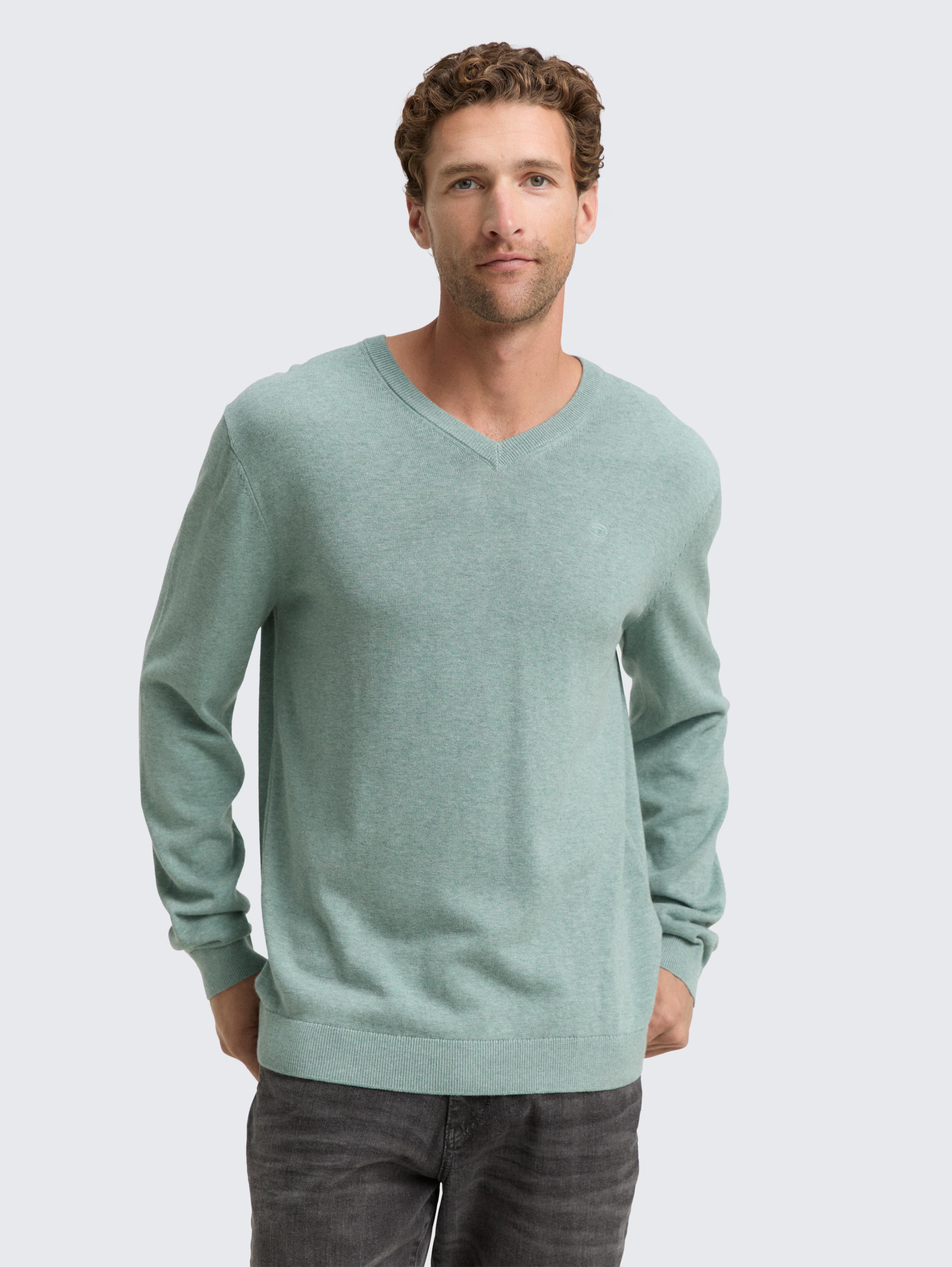 Pullover c/Gola em V - TOM TAILOR