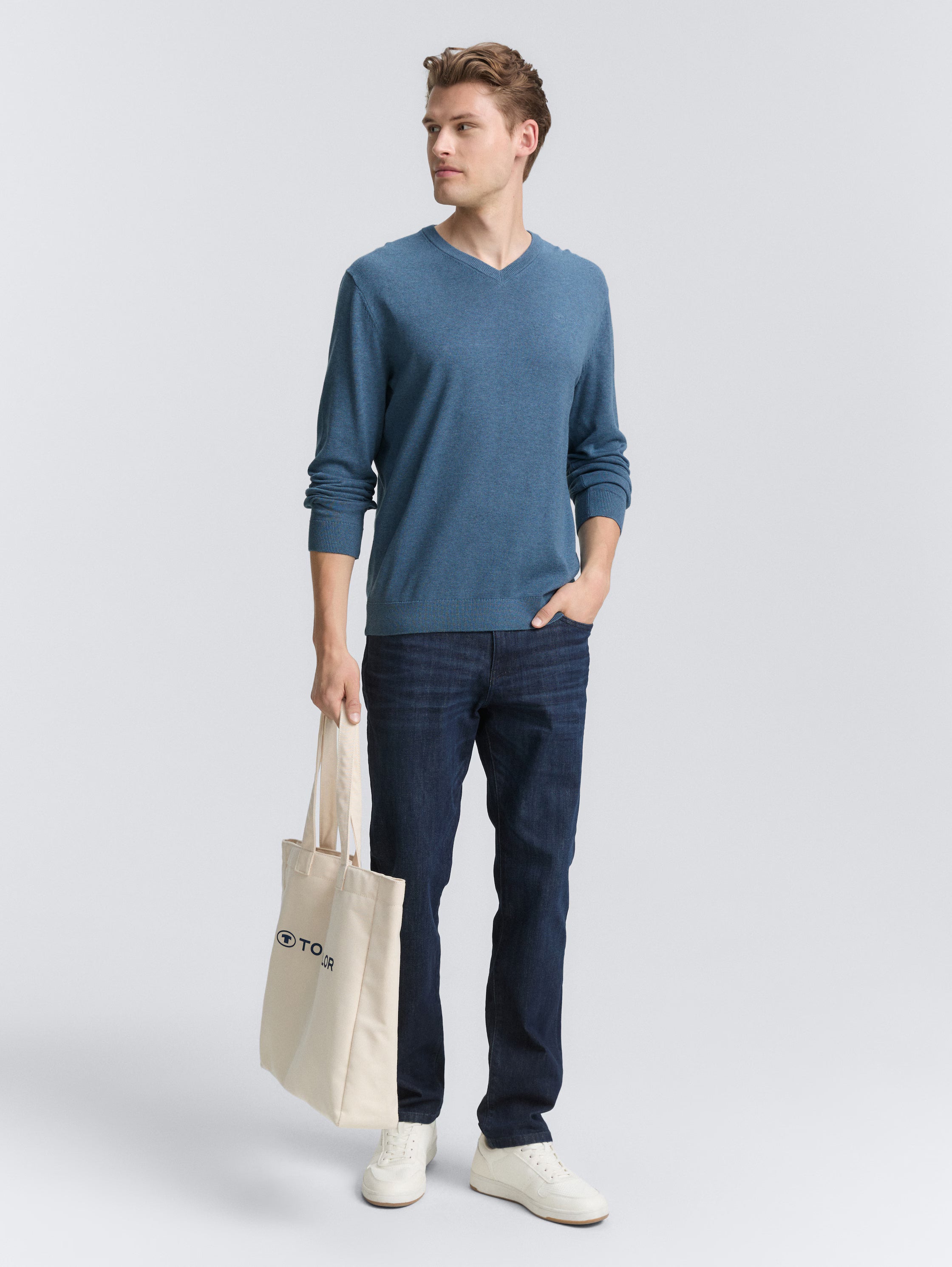 Pullover c/Gola em V - TOM TAILOR