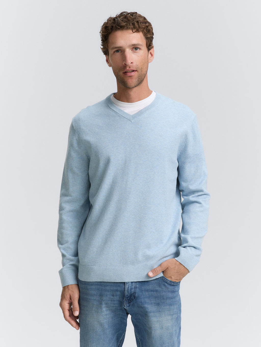 Pullover c/Gola em V - TOM TAILOR