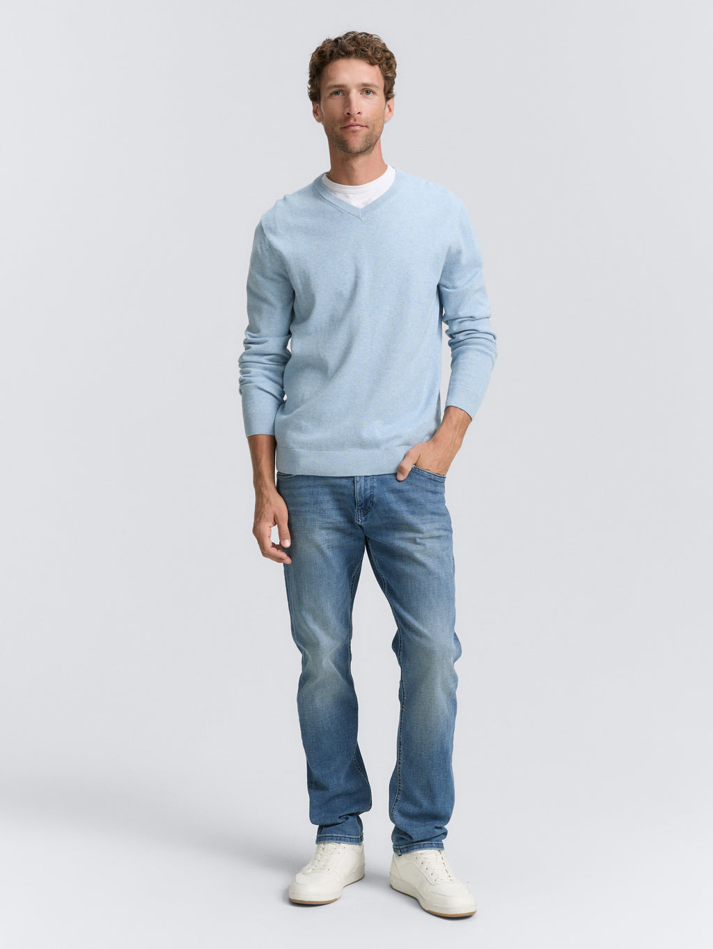 Pullover c/Gola em V - TOM TAILOR