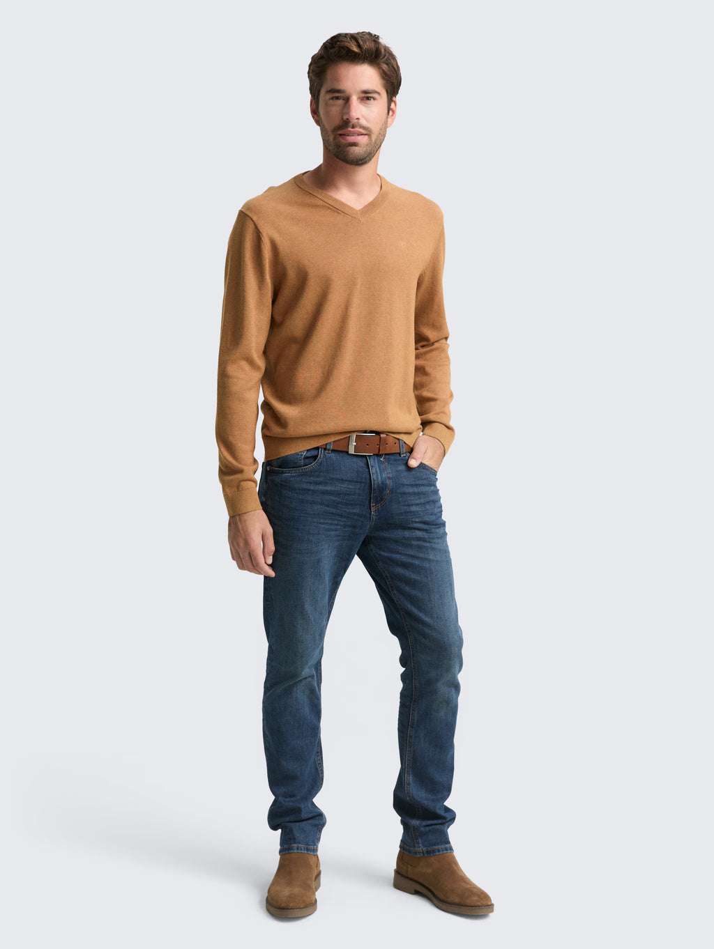 Pullover c/Gola em V - TOM TAILOR