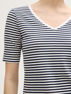 T-shirt com decote em V - TOM TAILOR