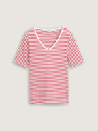 T-shirt com decote em V - TOM TAILOR