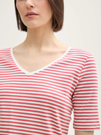 T-shirt com decote em V - TOM TAILOR