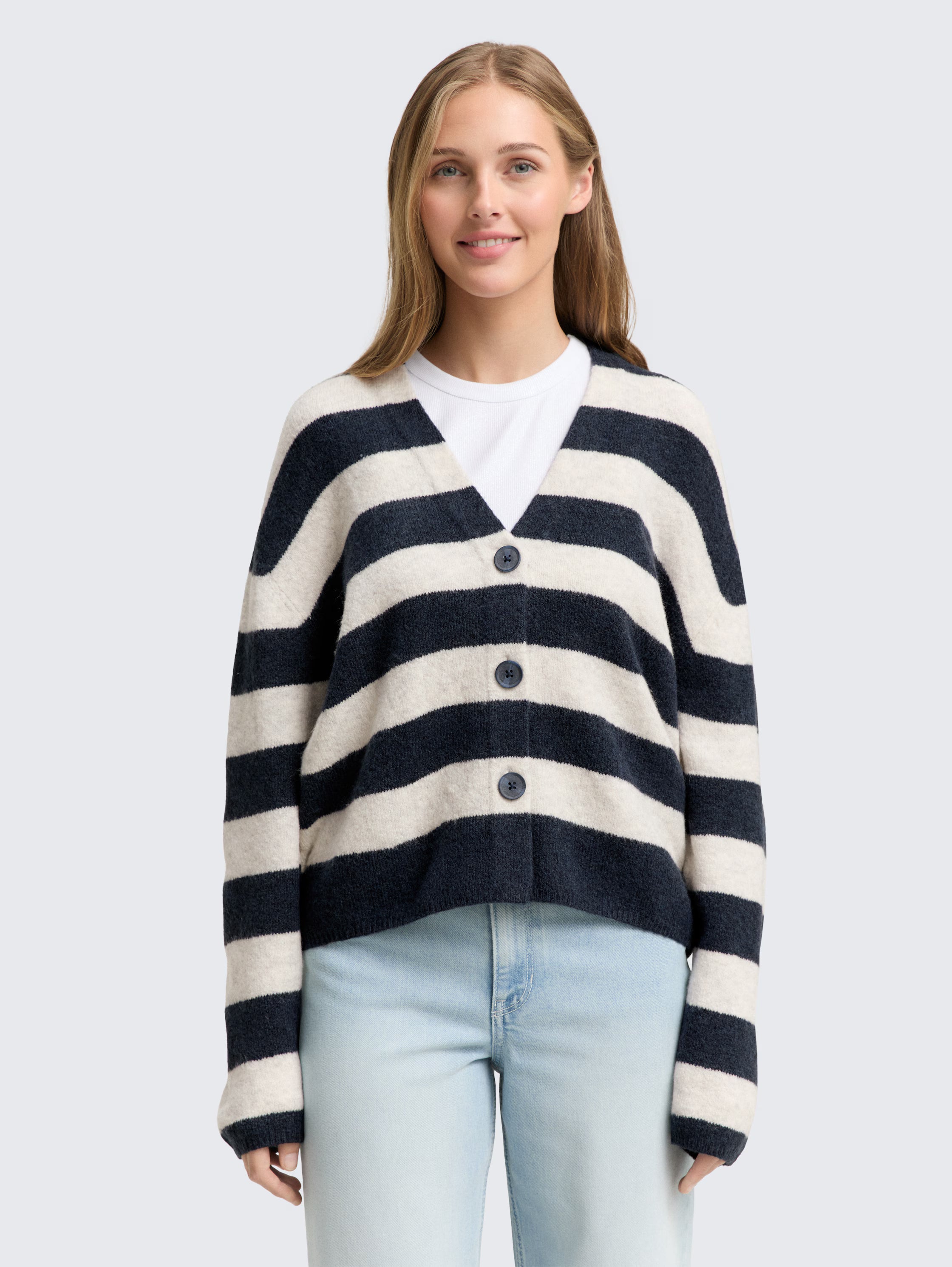 Cardigan com decote em V - TOM TAILOR