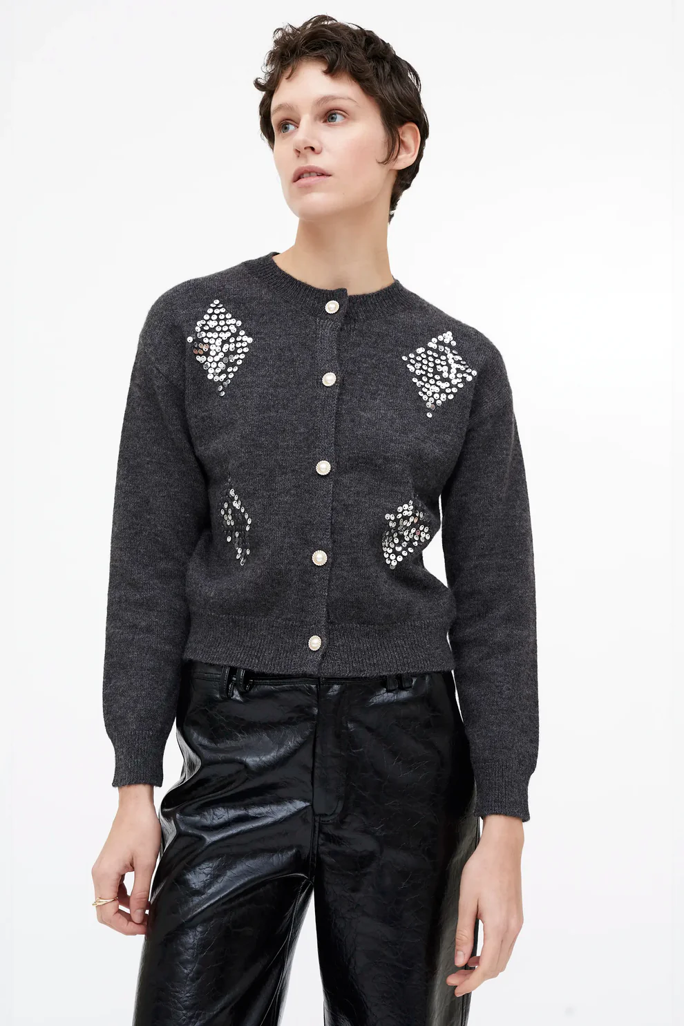Cardigan de malha com lantejoules - WILD PONY