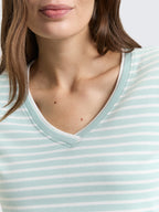 T-shirt c/ Gola em V - TOM TAILOR (+cores)