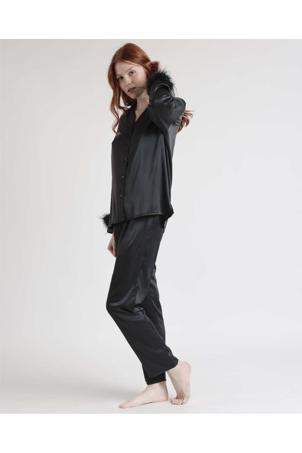 Pijama de Cetim c/ Plumas Removíveis - ADMAS