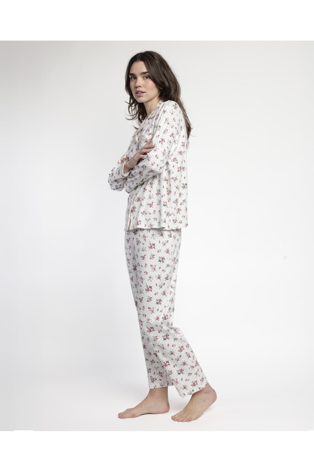 Pijama de Algodão em Estilo Camiseiro - ADMAS