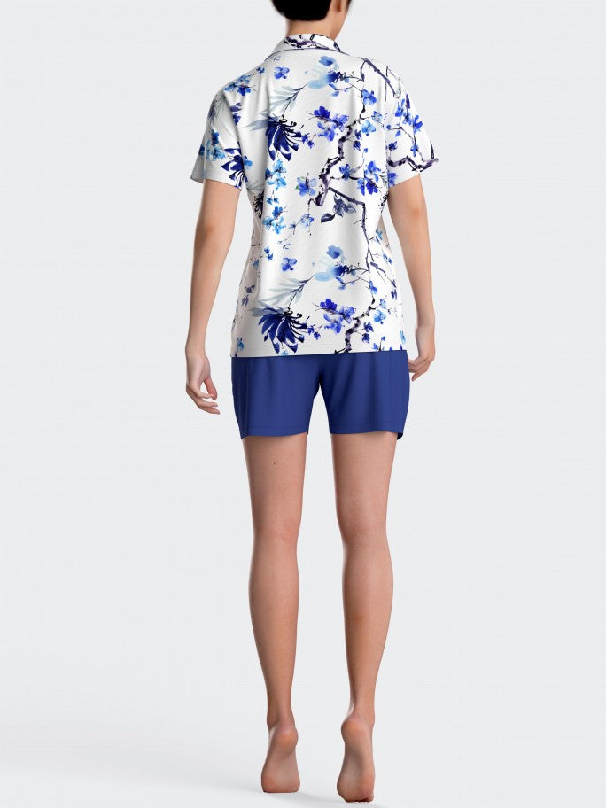 Pijama estilo camisa com calções - IMPETUS