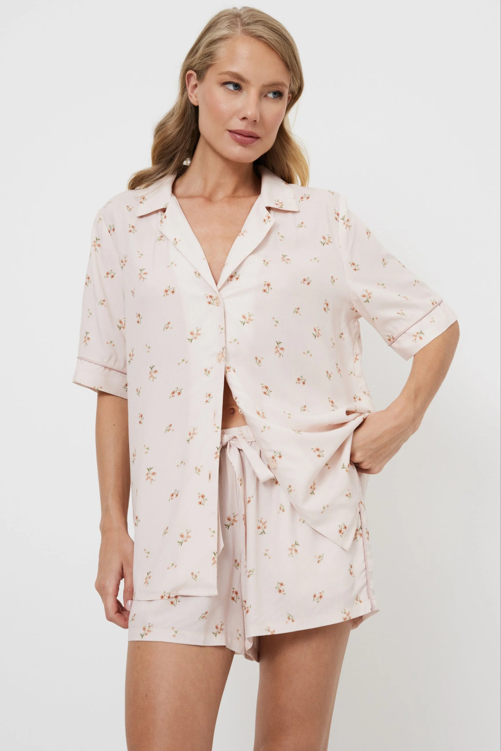 Pijama de camisa e calção Freesia - ARUELLE