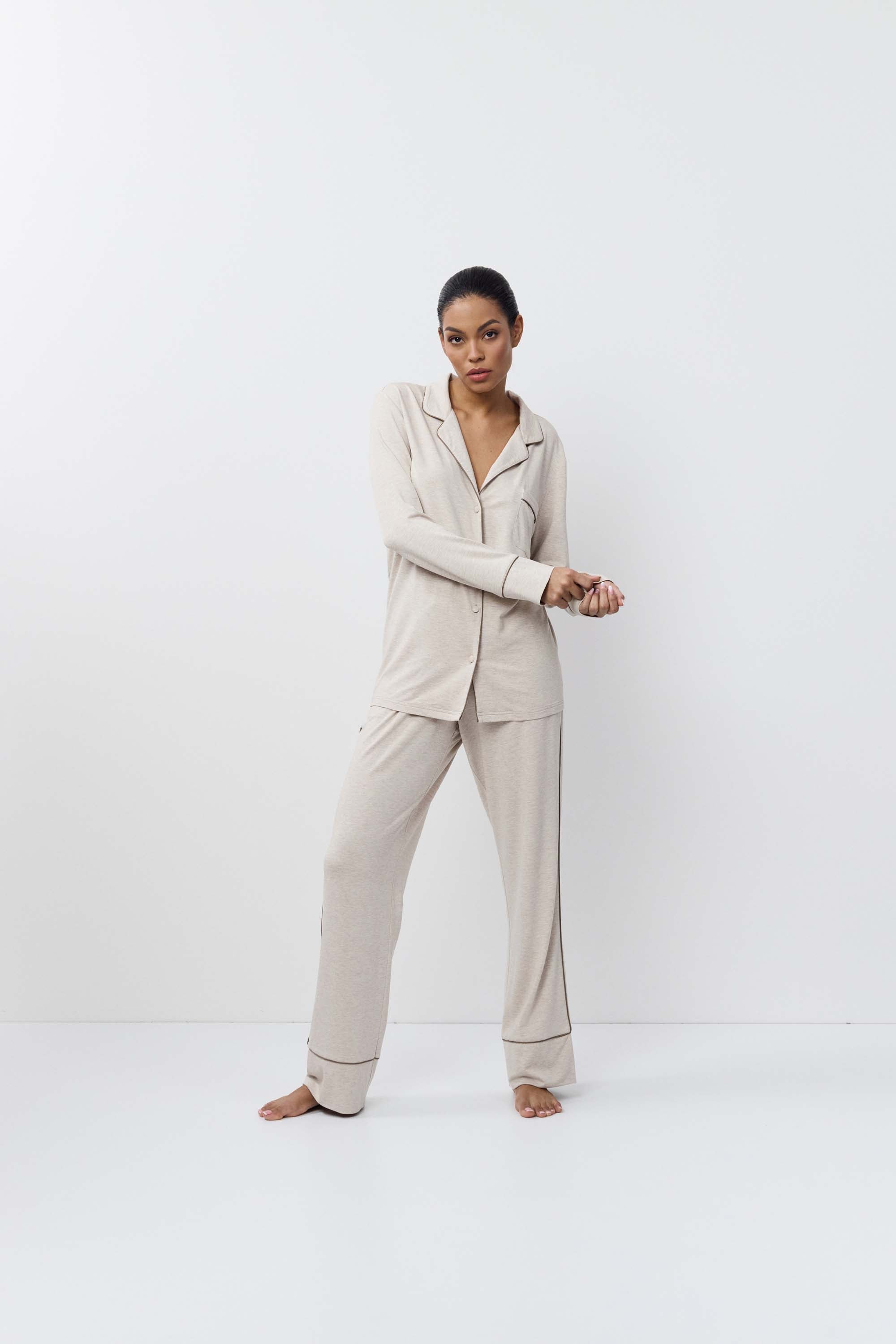 Pijama estilo camiseiro Karine - ARUELLE