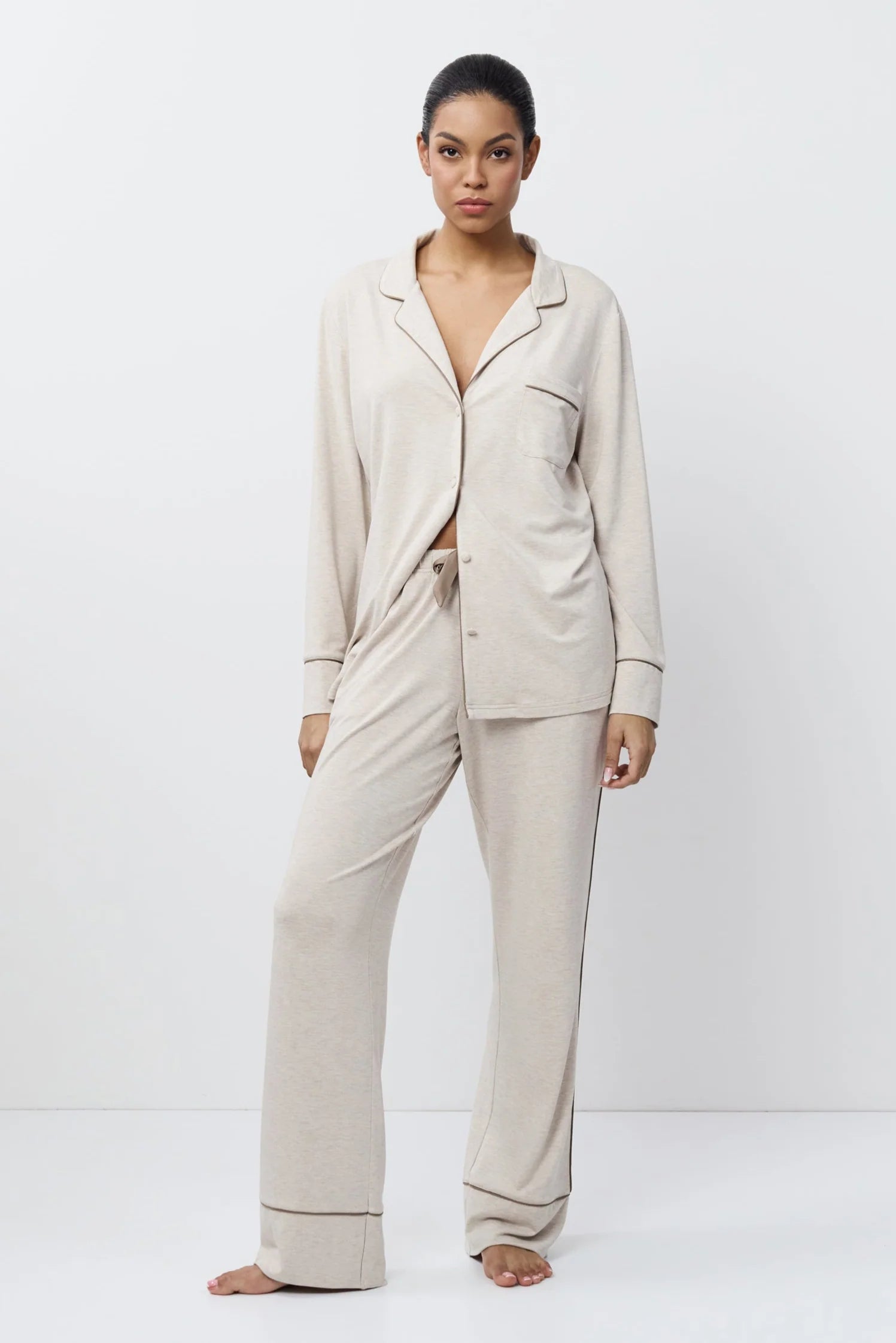 Pijama estilo camiseiro Karine - ARUELLE