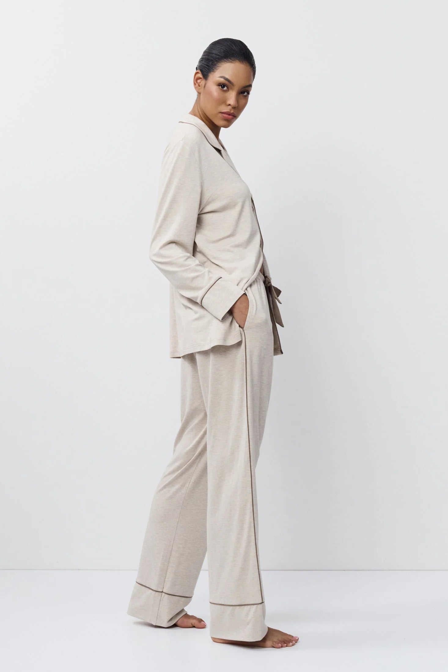 Pijama estilo camiseiro Karine - ARUELLE
