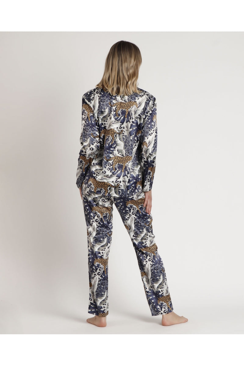 Pijama de botões em cetim - ADMAS