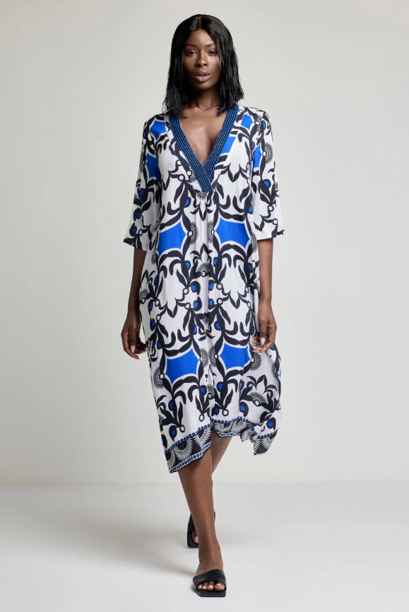 Vestido c/ Gola Brilhante - DAVID MARE